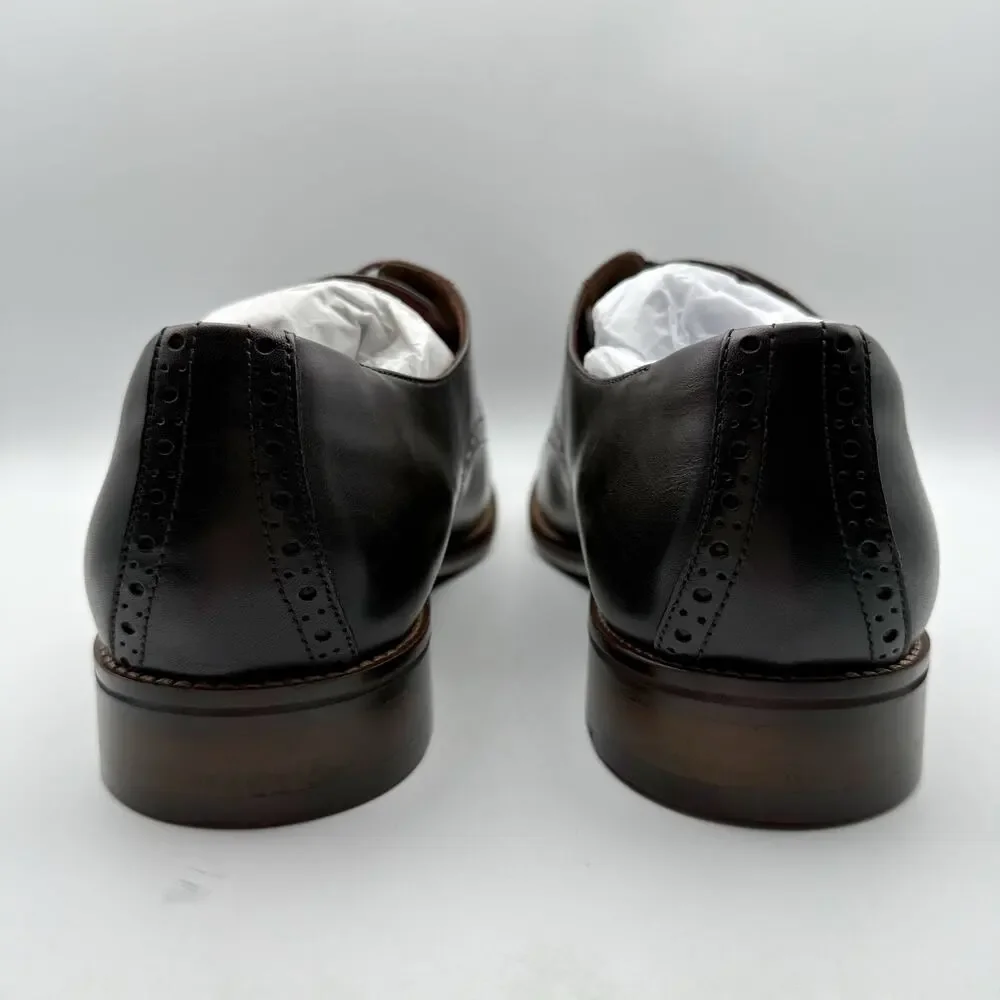 JOHNSTON & MURPHY Mens Conard 2.0 Dress Shoes US 13D Mahogany Brown Leather NIB
